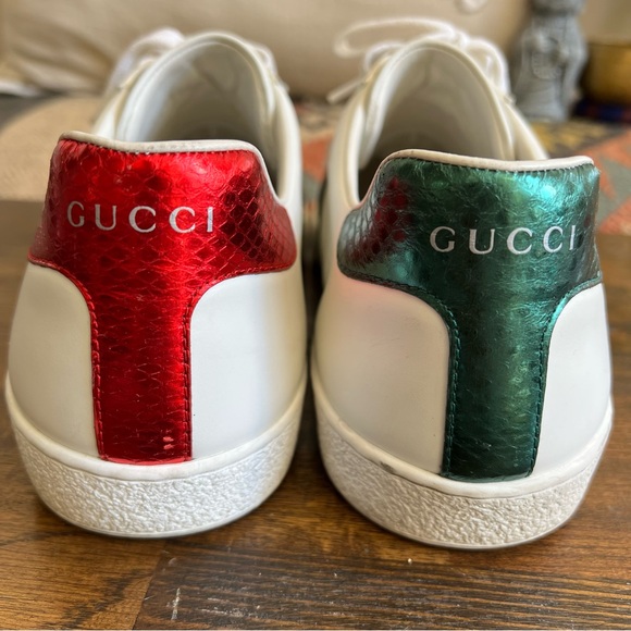 GUCCI Ace Kingsnake Embroidered Mens Sneakers 9 (US9.5) - Picture 8 of 16